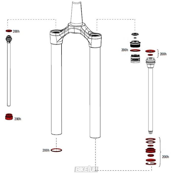 Сервісний набір RockShox 200 hour/1 year Lyrik/Pike29+ Solo Air A1(2016-2017)