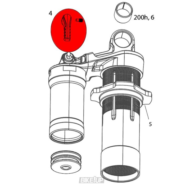 Ричаг перемикача компресії RockShox COMPRESSION KNOB ASSY - SDLUX