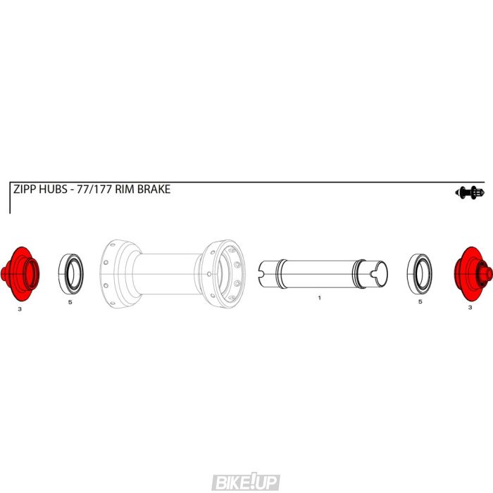 Адаптер втулки (ковпачки) ZIPP FRONT 77 & 76 QR