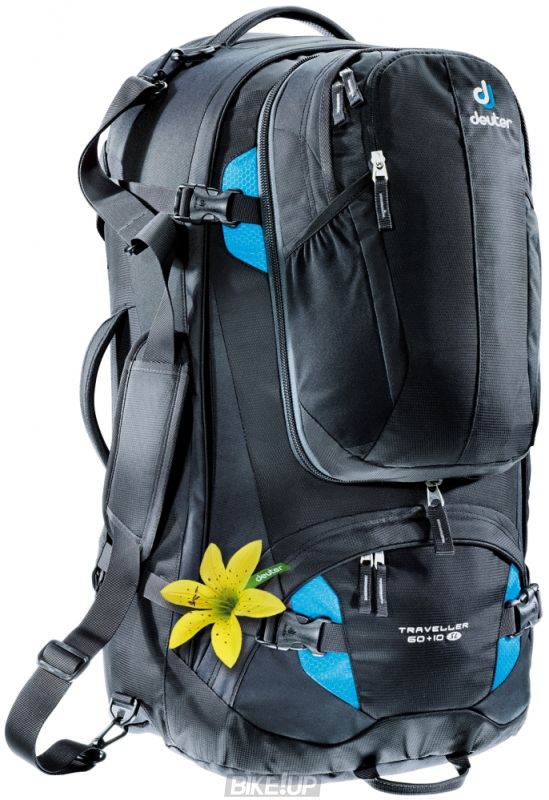 Рюкзак DEUTER Traveller 60 + 10 SL колір 7321 black-turquoise