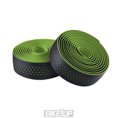 Ручки керма - обмотка Bartape/Soft G Black w/ Green dots 2100mm, 30mm Shock absorption material, incl. end-plugs