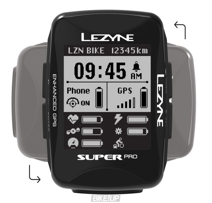 GPS компьютер Lezyne SUPER PRO GPS Чорний Y13