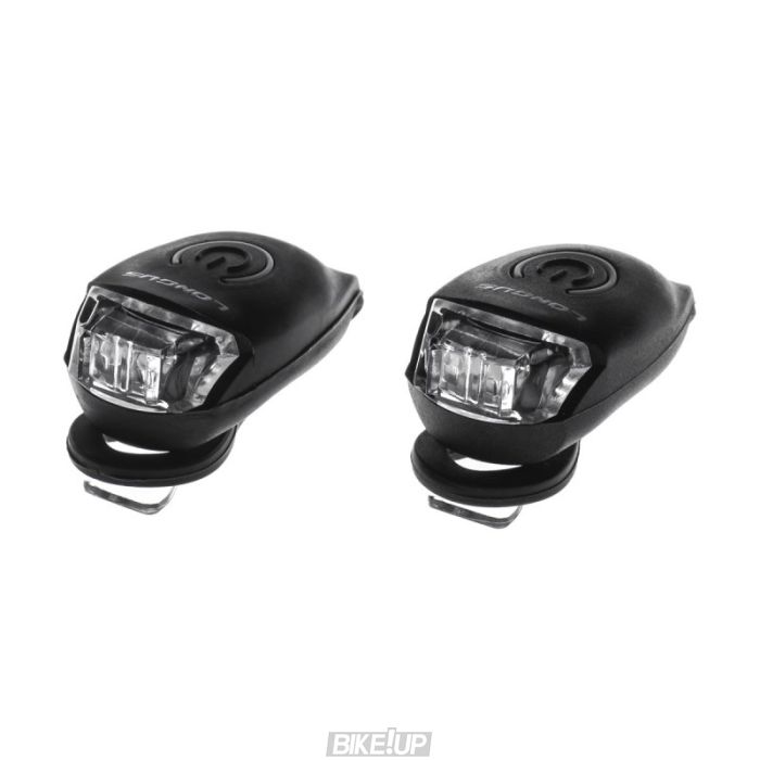 КОМПЛЕКТ: Світло Longus CIRCLE переднє+заднє 2+2LED, 2ф-ції, чорний