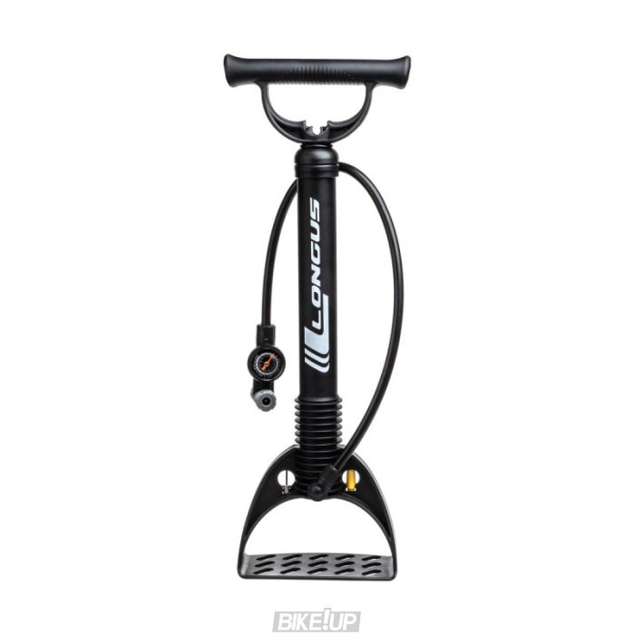 Насос Longus ONE PP, підлоговий з манометром, 120PSI, універсальний вентіль