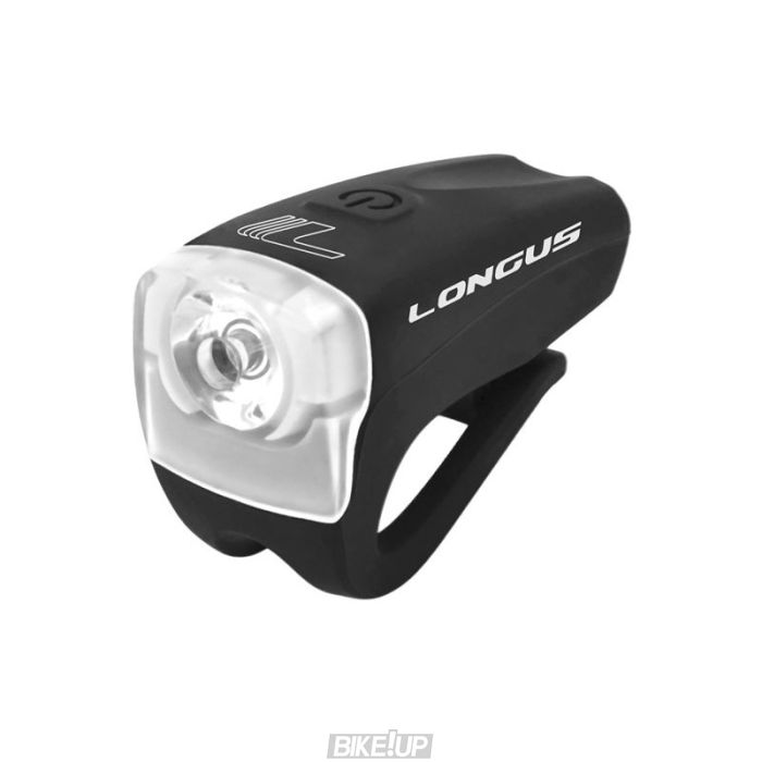 Світло переднє Longus PRETY 3W LED, 3 ф-ції , USB, чорний