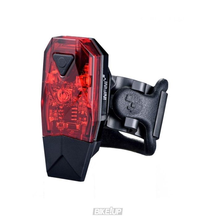 Світло заднє INFINI MINI LAVA 4 ф-ції, чорний USB